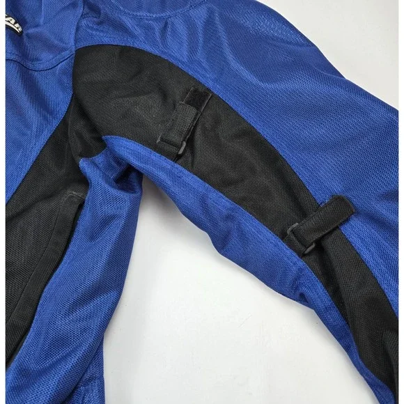 First Gear Motorcycle Bike Jacket Mens XXL 2XL Armored Black All Weather Zip - Picture 4 of 11